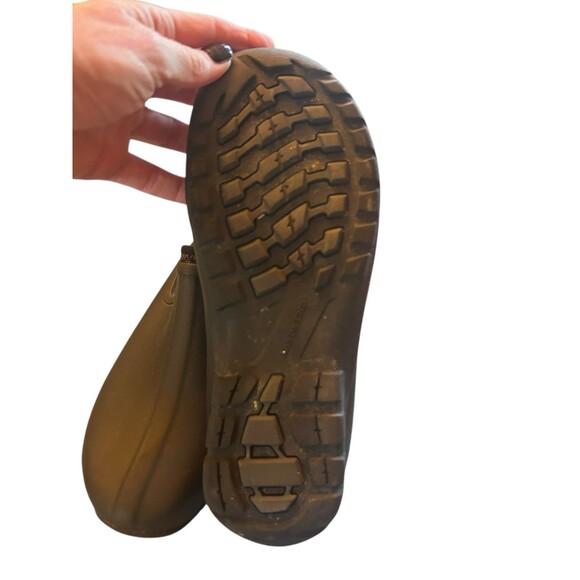 Lands End Rubber Shoes Size 8M Black Slip On Style Waterproof Rain Gardening - Picture 4 of 6